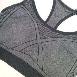 Athletic Works Sports Bra‎ Gray Racerback Medium Support Workout Activewear